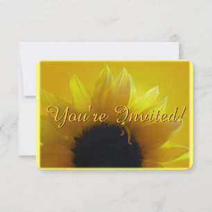 Invitation tournesol Personnaliser la carte RSVP F