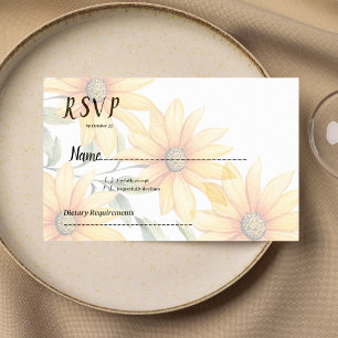 Invitation Tournesol vert orange floral d'été RSVP