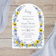 Tournesols Arches de Mariage Jardin de Roses Bleu 