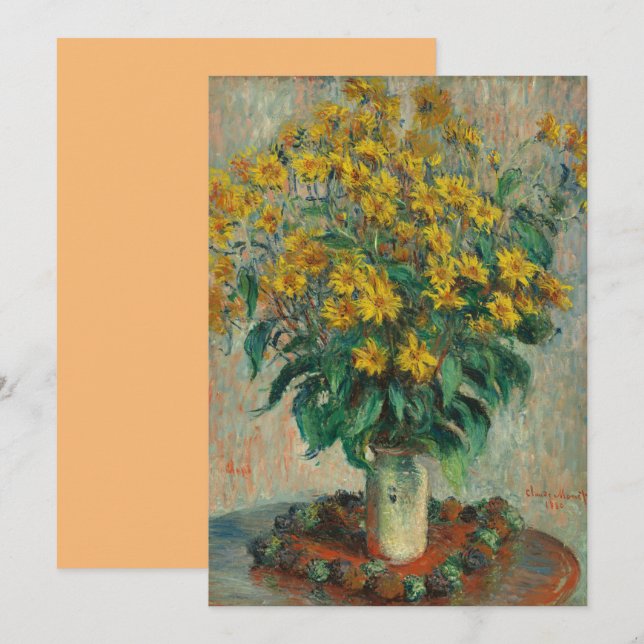 Invitation Tournesols (Claude Monet, 1880) (Devant / Derrière)