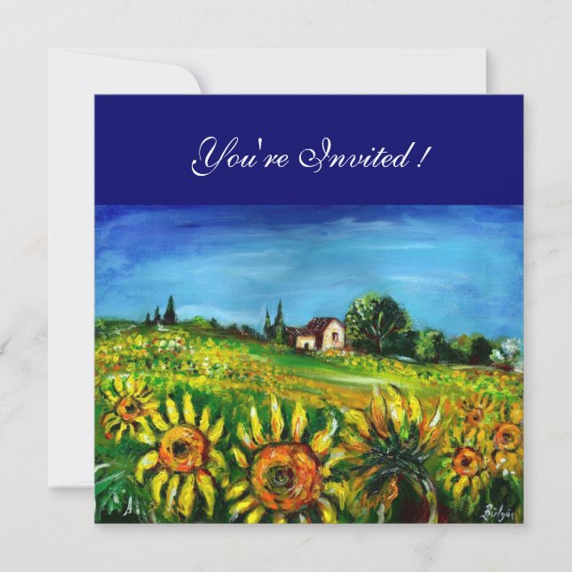 INVITATION TOURNESOLS ET CAMPAGNE EN TOSCANE, (Devant)