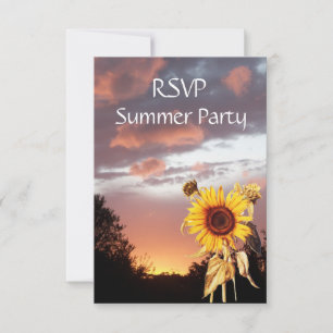 INVITATION TOURNESOLS ET COUCHER DE SOLEIL D'ÉTÉ PARTI DE MAR