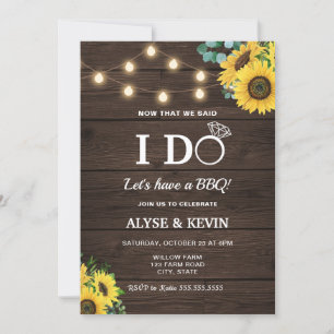 Invitation Tournesols, Lumières et Bois de grange JE FAIS DU 