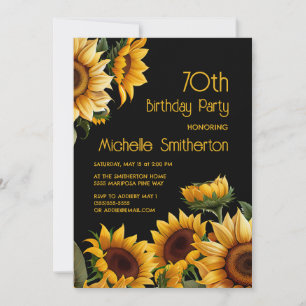 Invitation Tournesols Noirs 70e Anniversaire