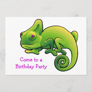 Invitation Tournoi d'anniversaire de violet Eyed Lime Green C