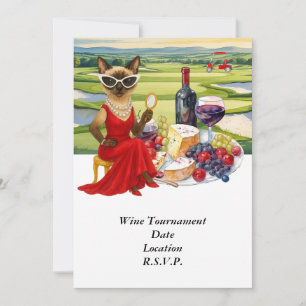 Invitation Tournoi de dégustation de vin de golf avec du vin