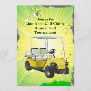 Invitation Tournoi de golf de golf de Cart