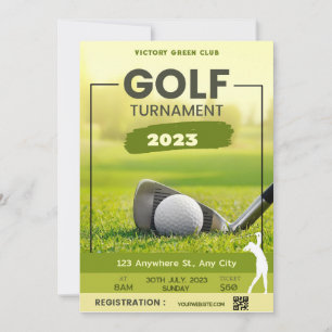 Invitation Tournoi de golf Personnaliser
