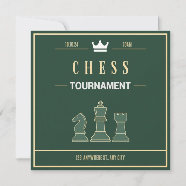 Invitation tournoi d'échecs (Devant)