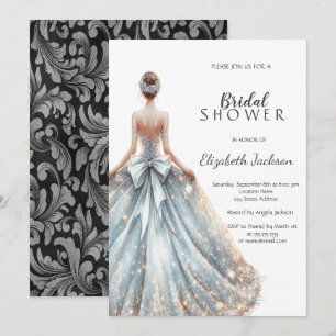 Invitation Tournures d'argent,Robe scintillante de fille Show