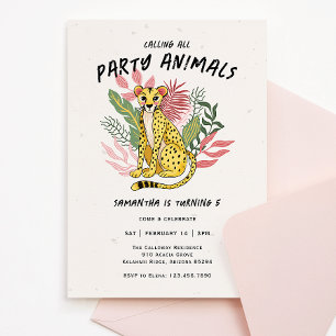 Invitation Tous les animaux de fête sont invités Anniversaire