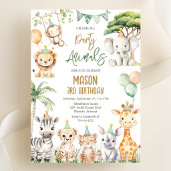 Invitation Tous les animaux de fête sont invités Anniversaire