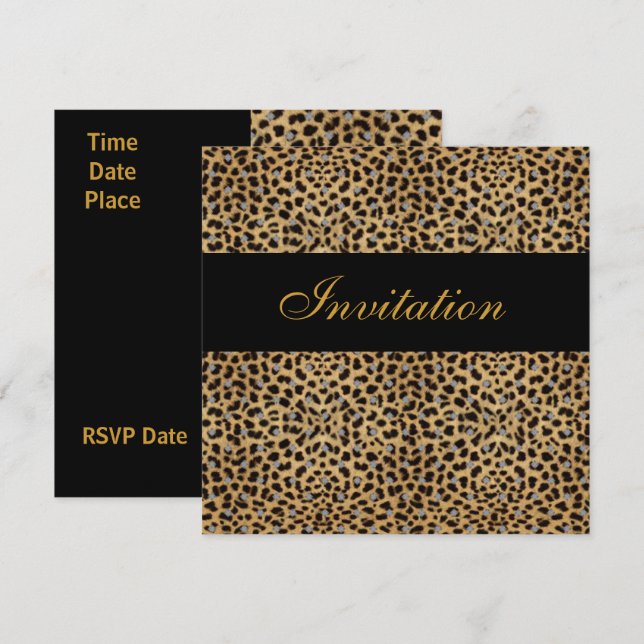 Invitation Tous les événements Poster de animal (Devant / Derrière)