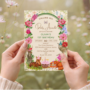 Invitation Tous les fêtards sont invités Anniversaire Floral 