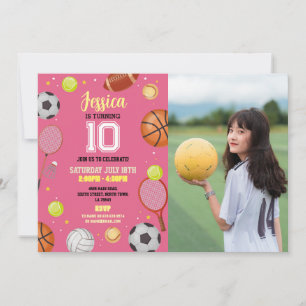 Invitation Tous Sports Anniversaire Football Football Soccer 
