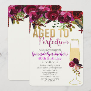 Invitation TOUT ÂGE - Âgé à la perfection Anniversaire Invita
