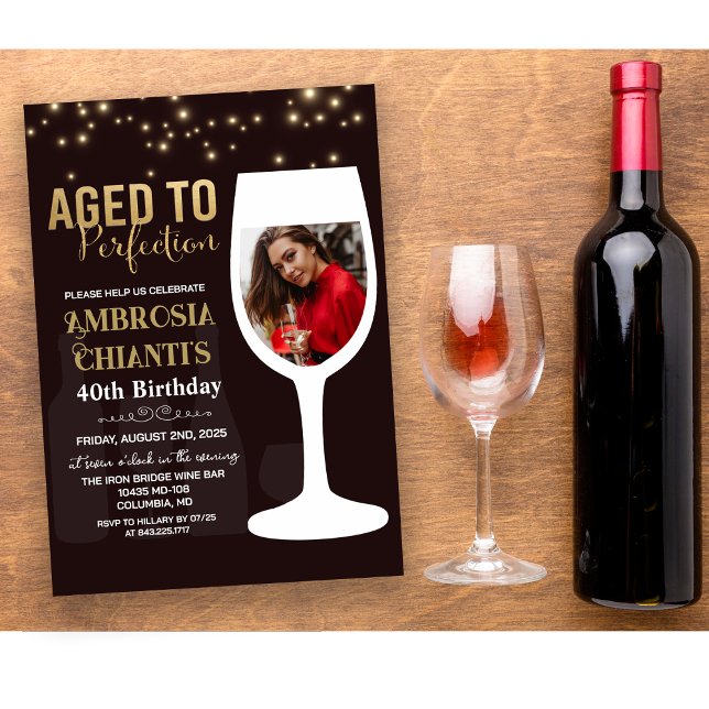 Invitation TOUT ÂGE - Âgé à la perfection Anniversaire Invita (Créateur téléchargé)