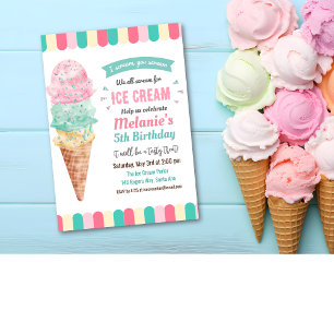 Invitation TOUT ÂGE - Carton d'invitation pailleté pour anniv