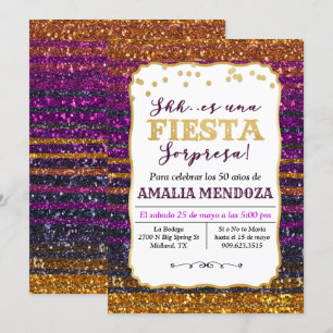 Invitation TOUT ÂGE - Fête Anniversaire Parties scintillant I