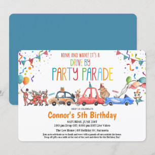 Invitation TOUT ÂGE - Fête d'anniversaire de voiture Fête d'a