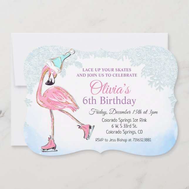 Invitation TOUT ÂGE - Patinage hivernal Anniversaire Invitati (Devant)