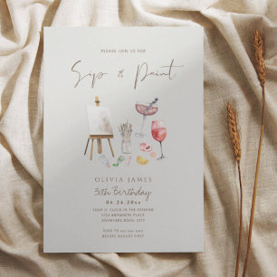 Invitation Tout âge sieste et anniversaire de peinture