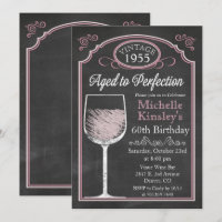 TOUT ÂGE Wine Chalkboard Adulte Anniversaire Invit