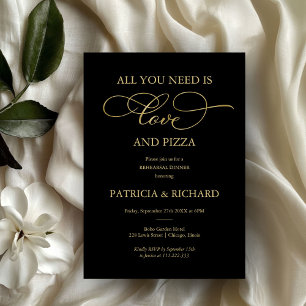 Invitation Tout Ce Dîner De Répétition De Pizza Et D'Amour