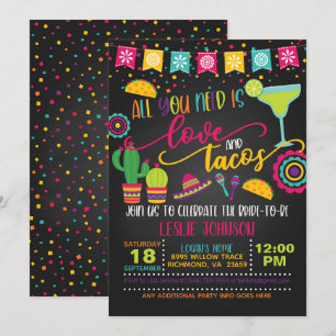 Invitation Tout ce dont vous avez besoin c'est d'amour et de 