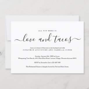Invitation Tout ce dont vous avez besoin, c'est un dîner de r