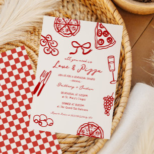 Invitation Tout ce dont vous avez besoin est Amour et dîner d