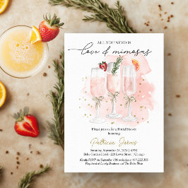 Invitation Tout ce dont vous avez besoin est Love & Mimosas F