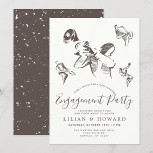 Invitation Tout ce jazz   Jazz Them Engagement Party