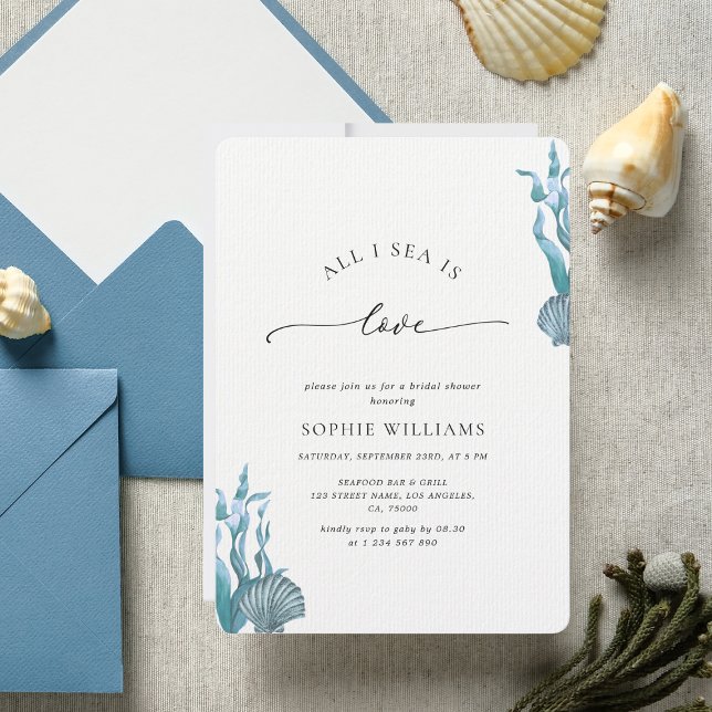 Invitation Tout Ce Que Je Mer Est Amoureux Fête des mariées C (Créateur téléchargé)