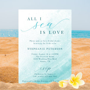 Invitation Tout ce que je vois c'est l'amour Océan Plage Sall