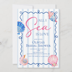 Invitation Tout ce que je vois est Love Beach Coquillages Ent