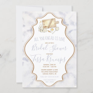Invitation Tout ce que vous Knead est Love Baking Pâtisserie 