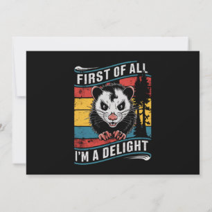 Invitation Tout d'abord je suis un plaisir amusant Opossum Po