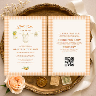 Invitation Tout dans une jolie petite fete Baby Shower à carr