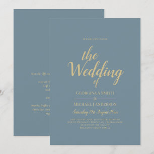 Invitation Tout-en-1 Elégant verre de mer Turquoise Mariage o