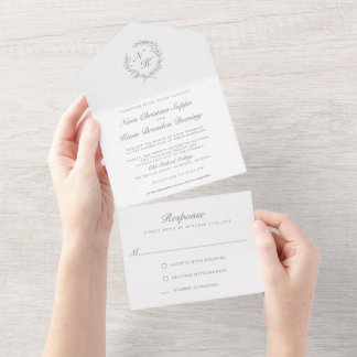 Invitation Tout En Un 3 en 1 invitation de mariage