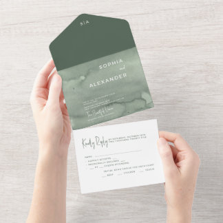 Invitation Tout En Un An all-in-one wedding invitation. 
