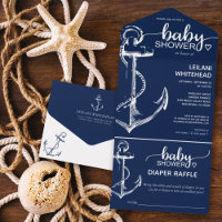 Ancre nautique Baby shower Déchets Raffle Marine