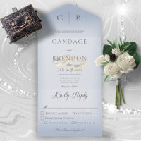 Anneaux mariages Dîner bleu Dusty moderne