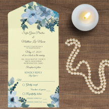 Aquarelle bleu foncé sur jaune pâle