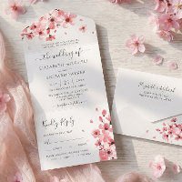 Aquarelle Floral rose cerisier Mariage