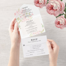 Aquarelle florale rose rose pâle mariage