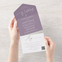 ArtsApp Moderne Calligraphie Dusty Purple Mariage