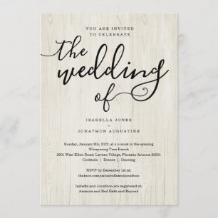 Invitation Tout en un avec RSVP et Registre
