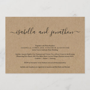 Invitation Tout en un avec RSVP et Registre